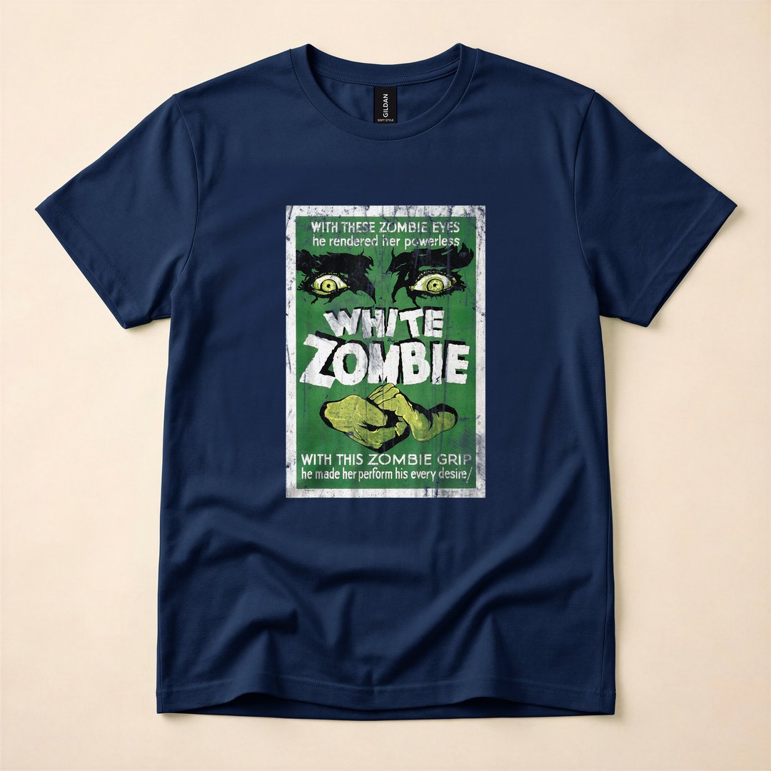 Vintage White Zombie 1932 Horror Movie Poster T-Shirt - photo 2
