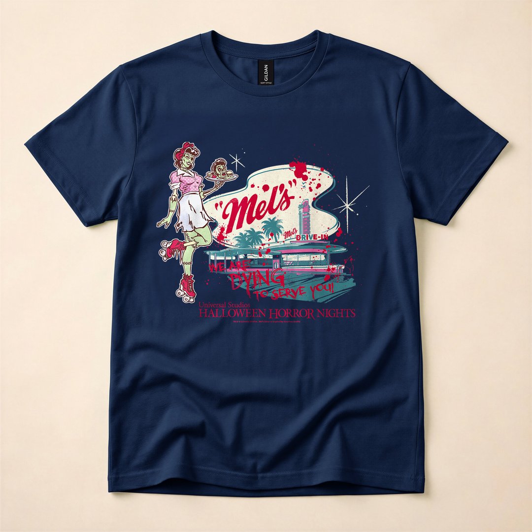 Zombie Carhop Retro Diner Halloween T-Shirt - photo 2