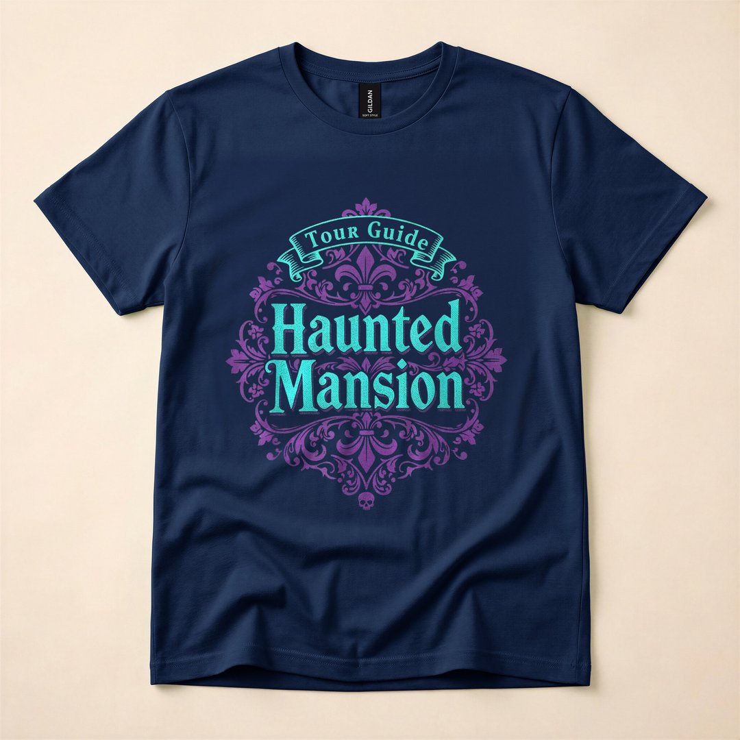 Haunted Mansion Tour Guide Spooky Halloween T-Shirt - photo 2