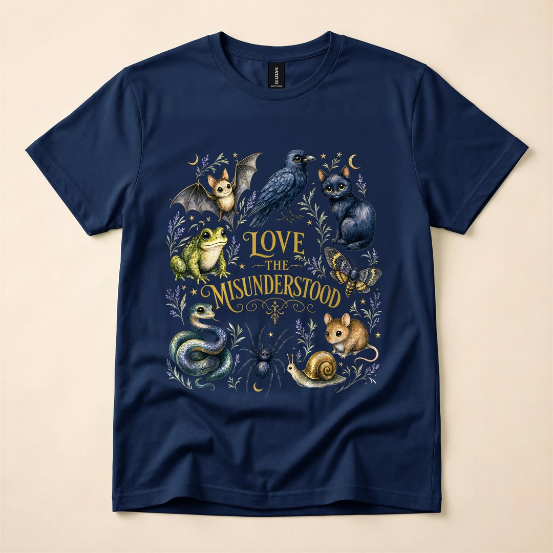 Love the Misunderstood Bats Ravens Spiders Spooky T-Shirt - photo 2