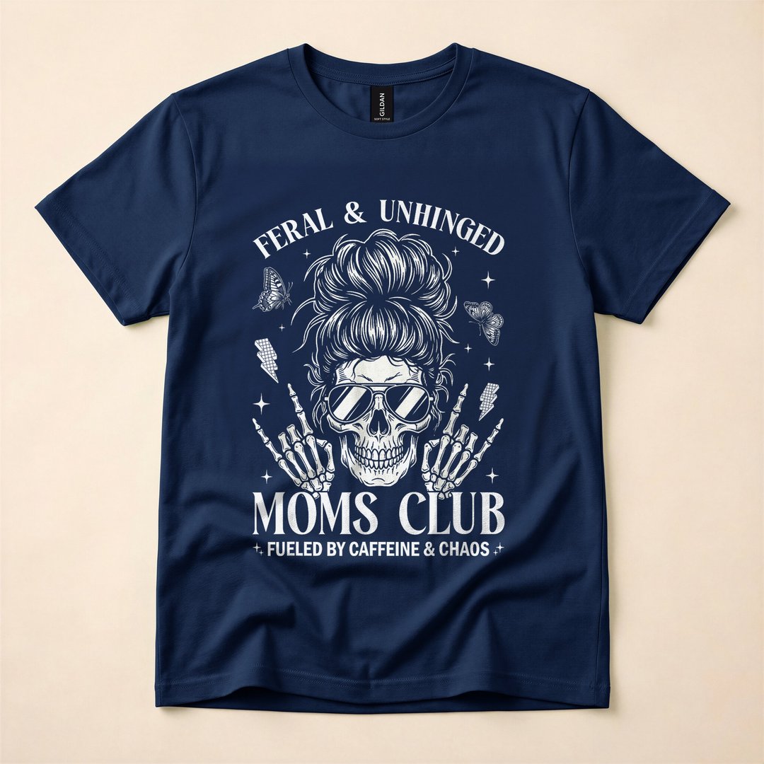 Feral and Unhinged Moms Club Skeleton Coffee T-Shirt - photo 2