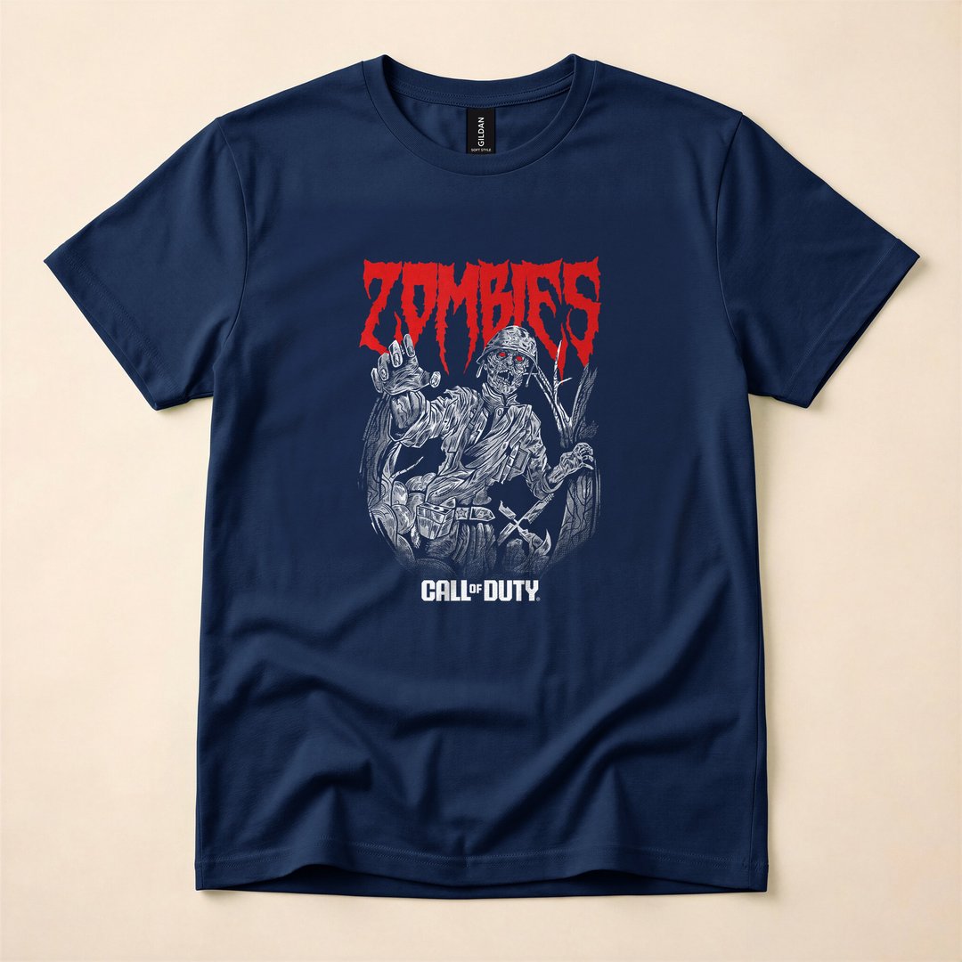 Call of Duty Zombies Retro Gaming Horror T-Shirt - photo 2
