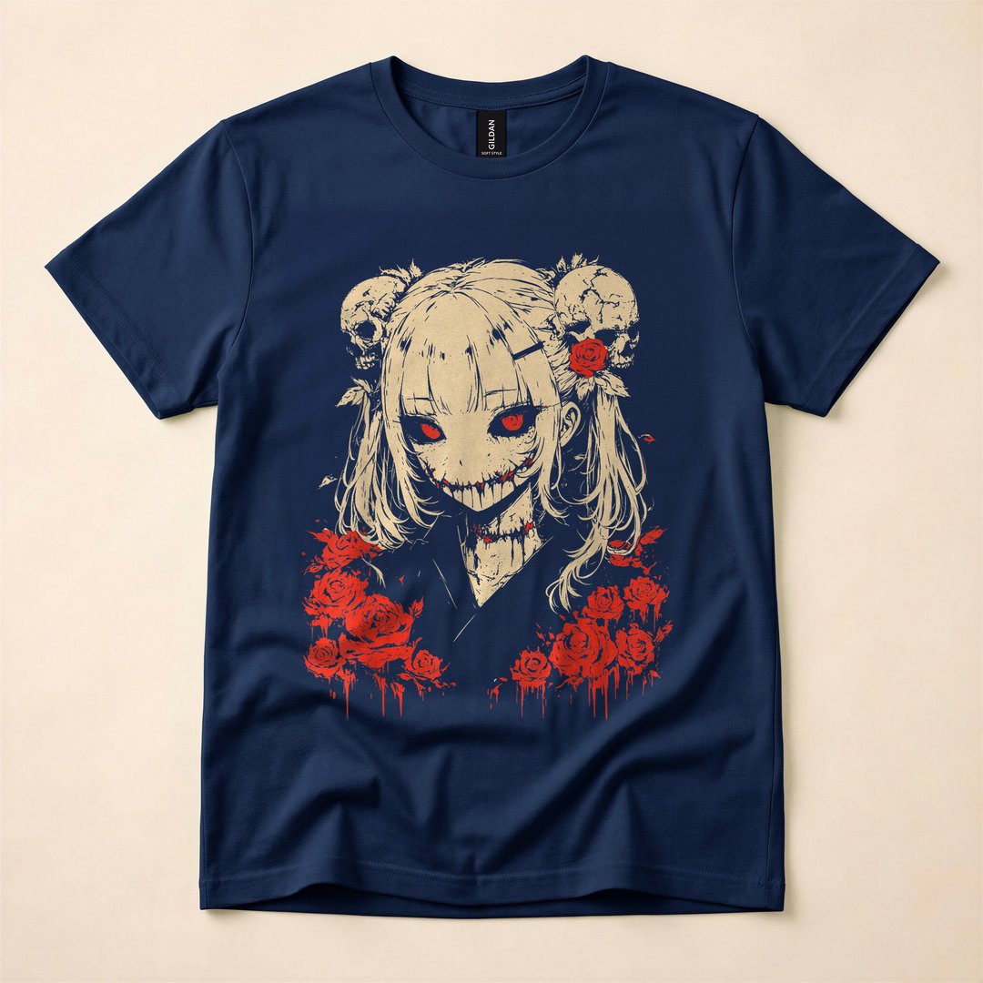 Horror Anime Creepy Kawaii Goth Manga T-Shirt - photo 2