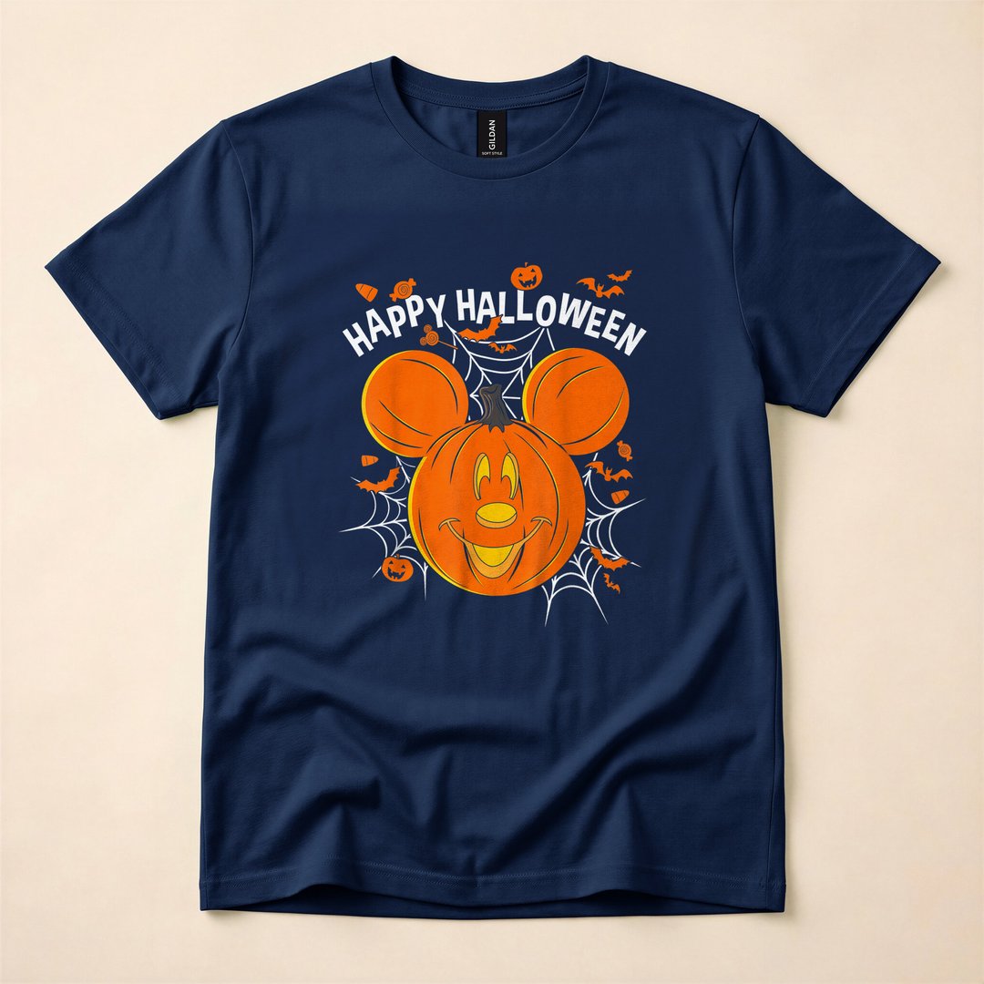 Disney Mickey Mouse Pumpkin Happy Halloween T-Shirt - photo 2