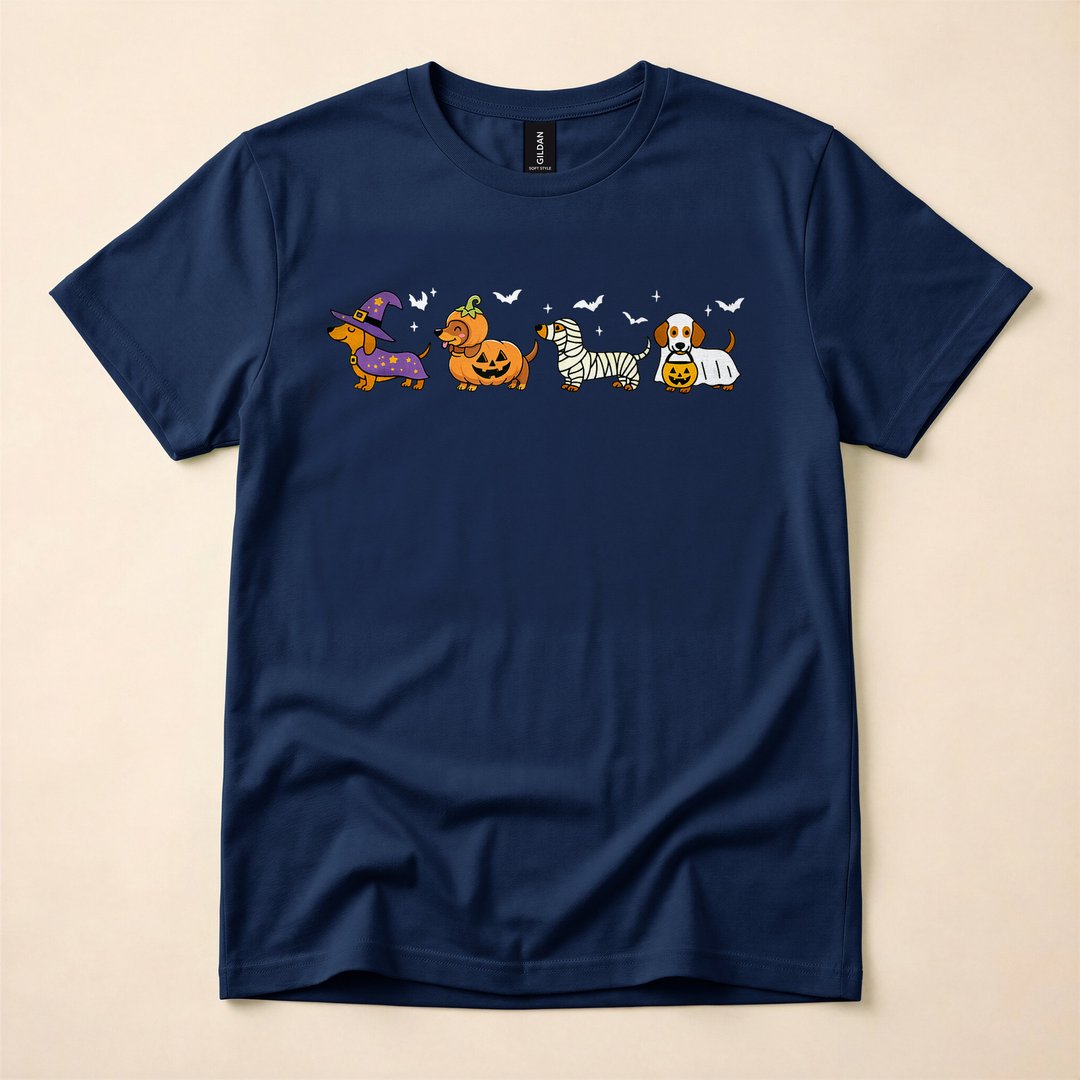 Cute Dachshund Ghost Pumpkin Halloween Dog T-Shirt - photo 2