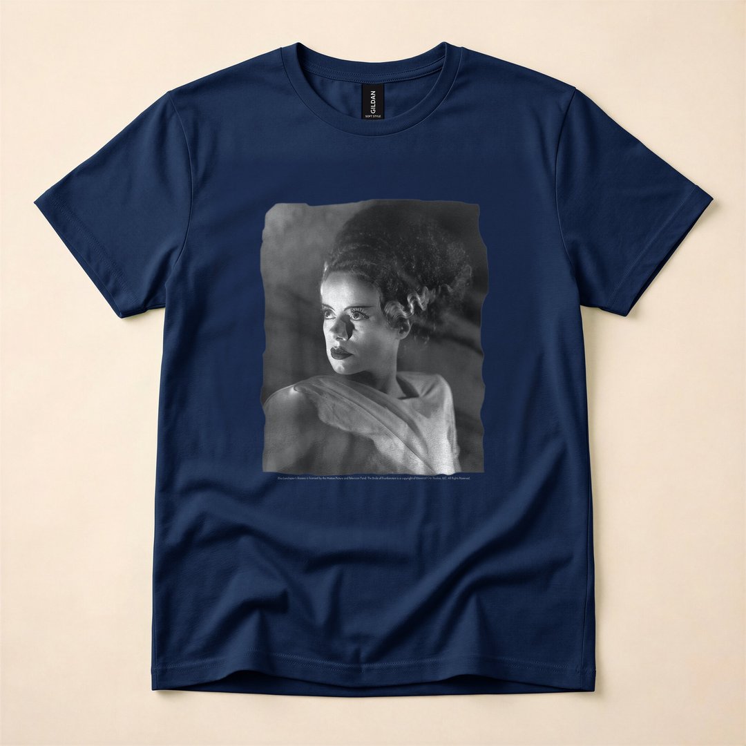 Bride of Frankenstein Classic Portrait Halloween T-Shirt - photo 2