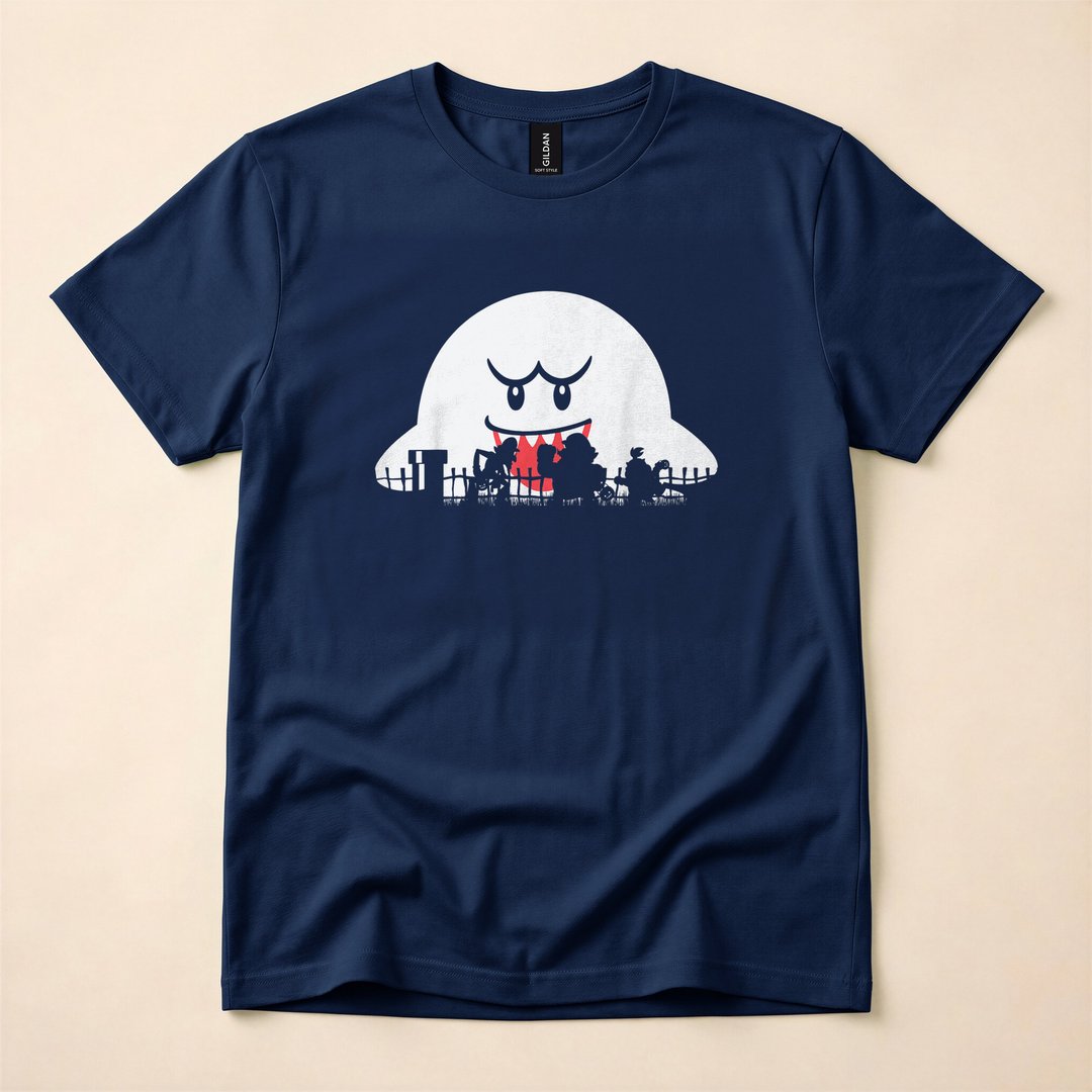 Super Mario Boo Ghost Trick or Treat Halloween T-Shirt - photo 2