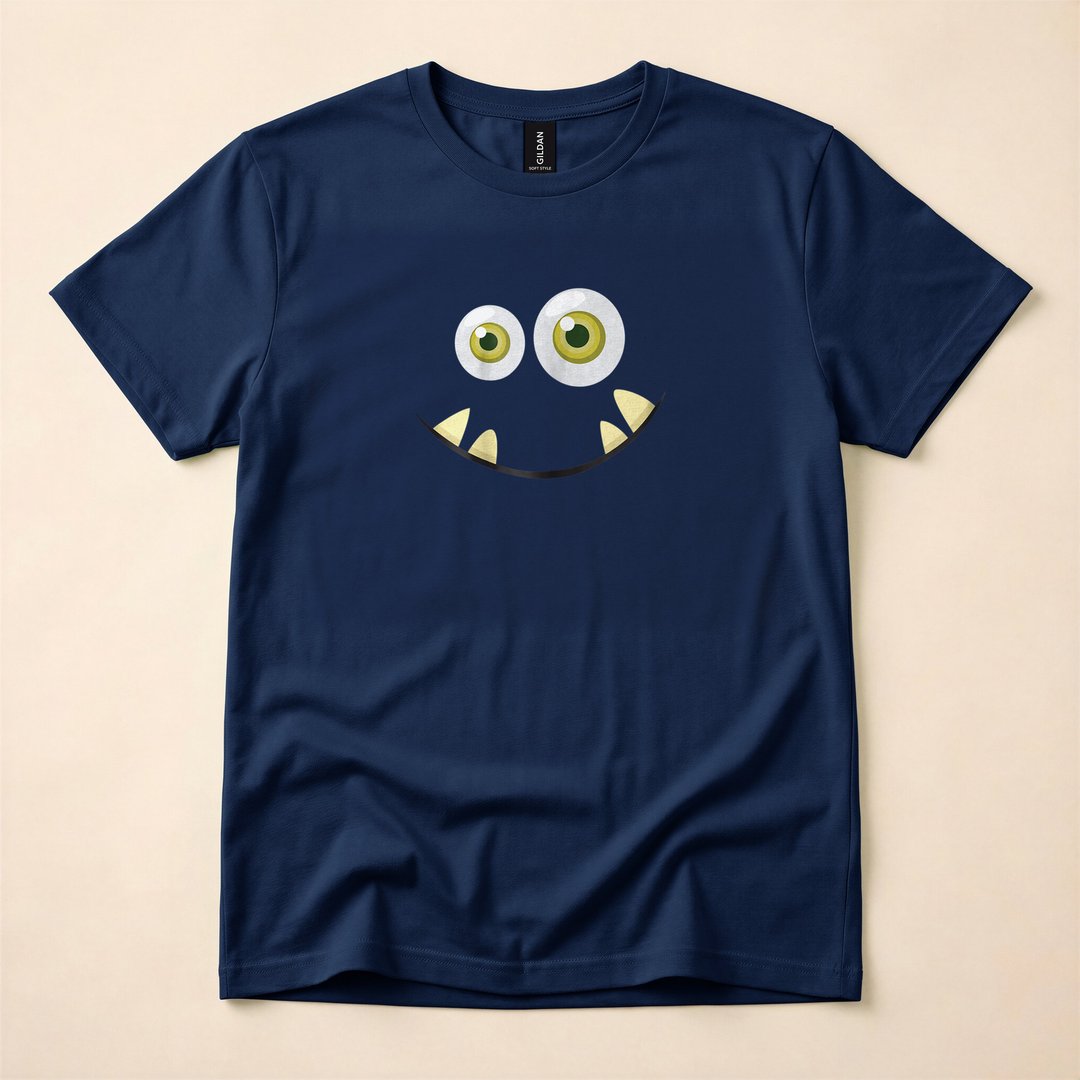 Scary Cute Monster Face Halloween Costume T-Shirt - photo 2