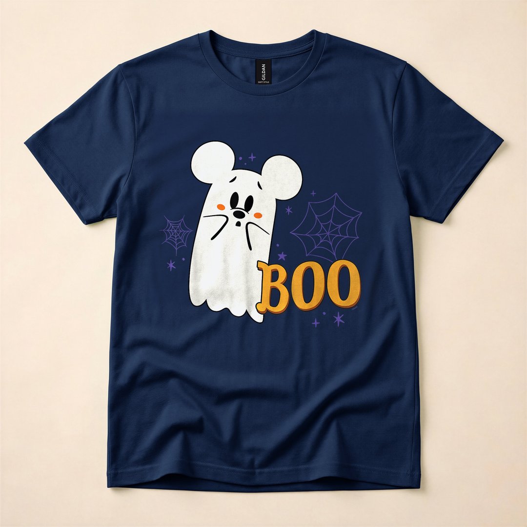 Mickey Mouse Cute Little Ghost Boo Halloween T-Shirt - photo 2