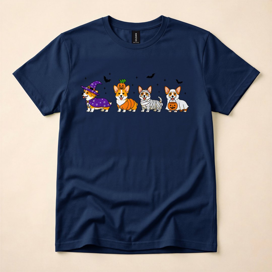 Spooky Corgi Funny Halloween Dog Lover T-Shirt - photo 2