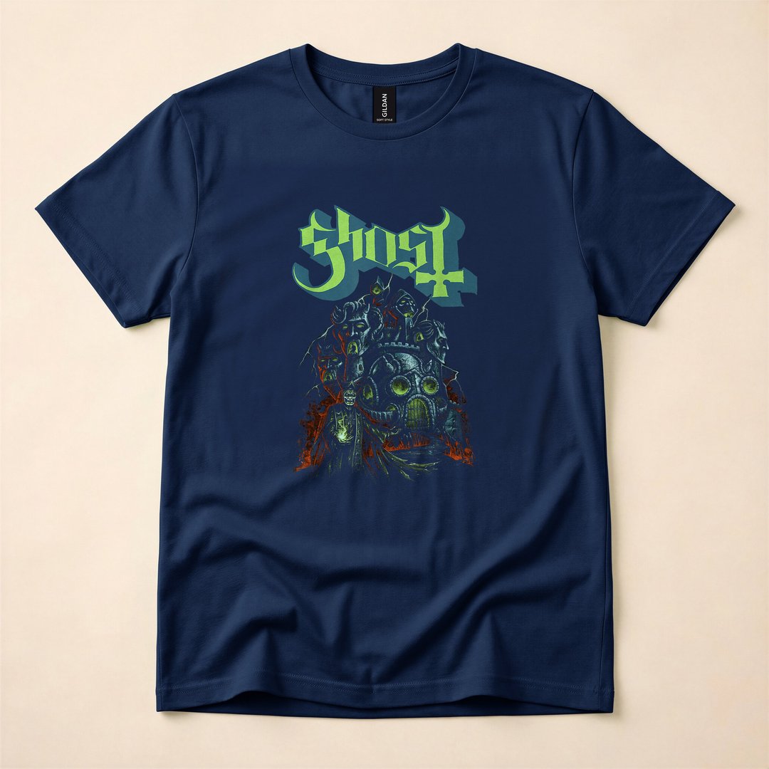 Ghost Band Ghoul Castle Spooky Halloween T-Shirt - photo 2