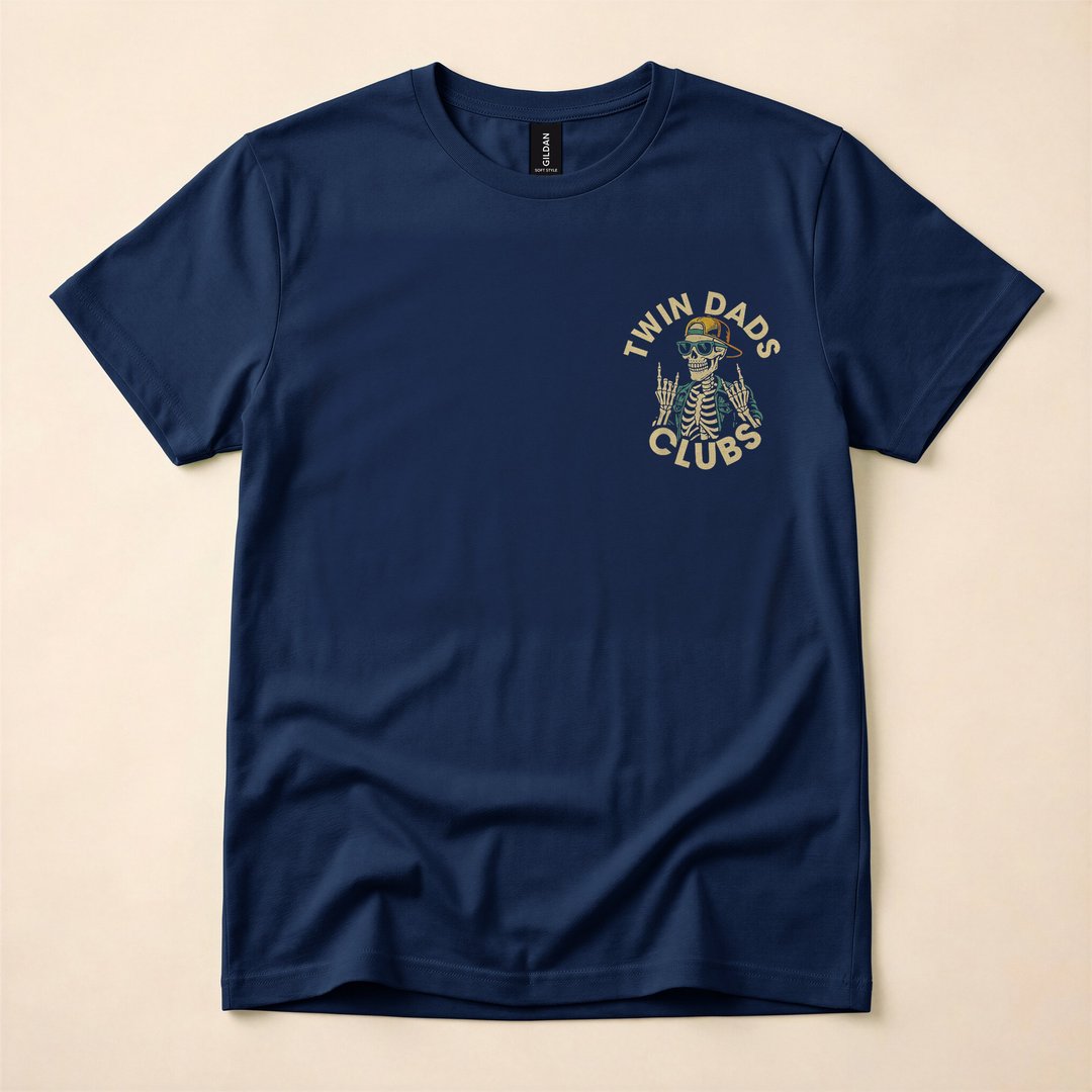 Skeleton Twin Dads Club Overachiever Halloween T-Shirt - photo 2