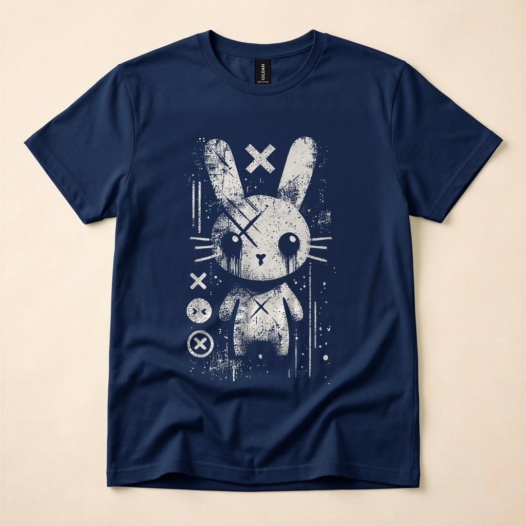 Creepy Cute Goth Bunny Kawaii Horror Rabbit T-Shirt - photo 2