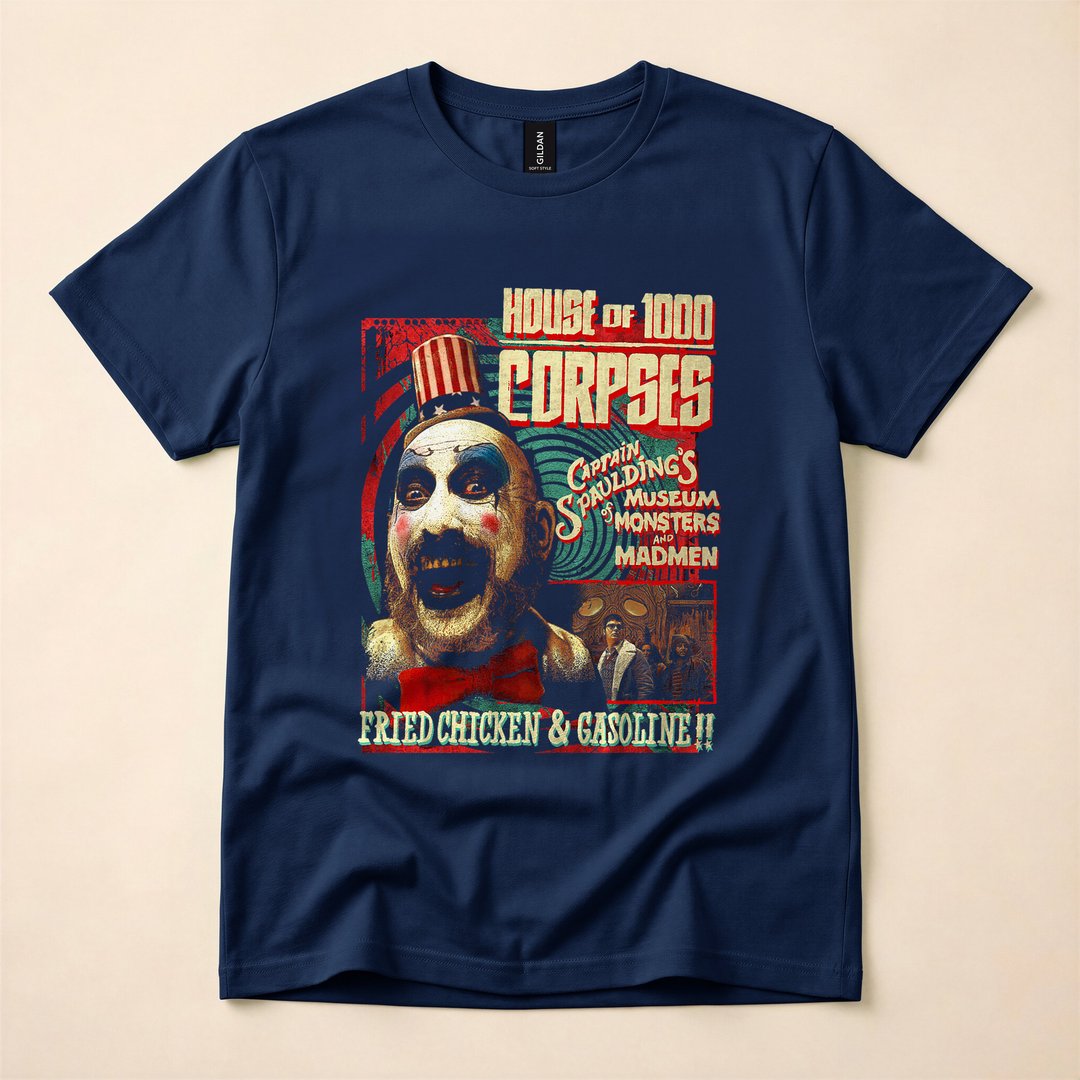 Rob Zombie Captain Spaulding Horror Clown Halloween T-Shirt - photo 2