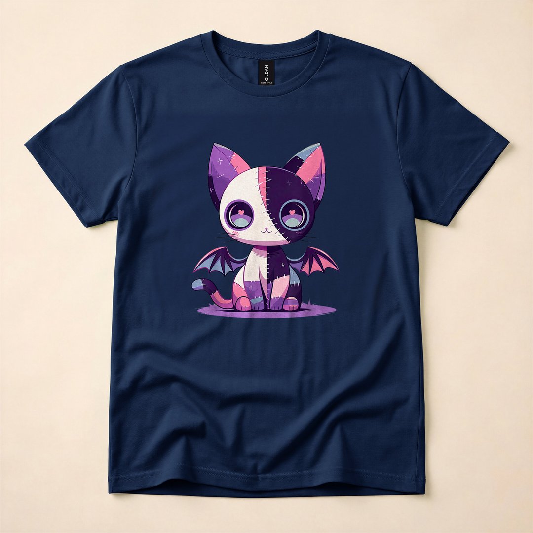 Pastel Goth Creepy Cute Witchy Zombie Cat T-Shirt - photo 2