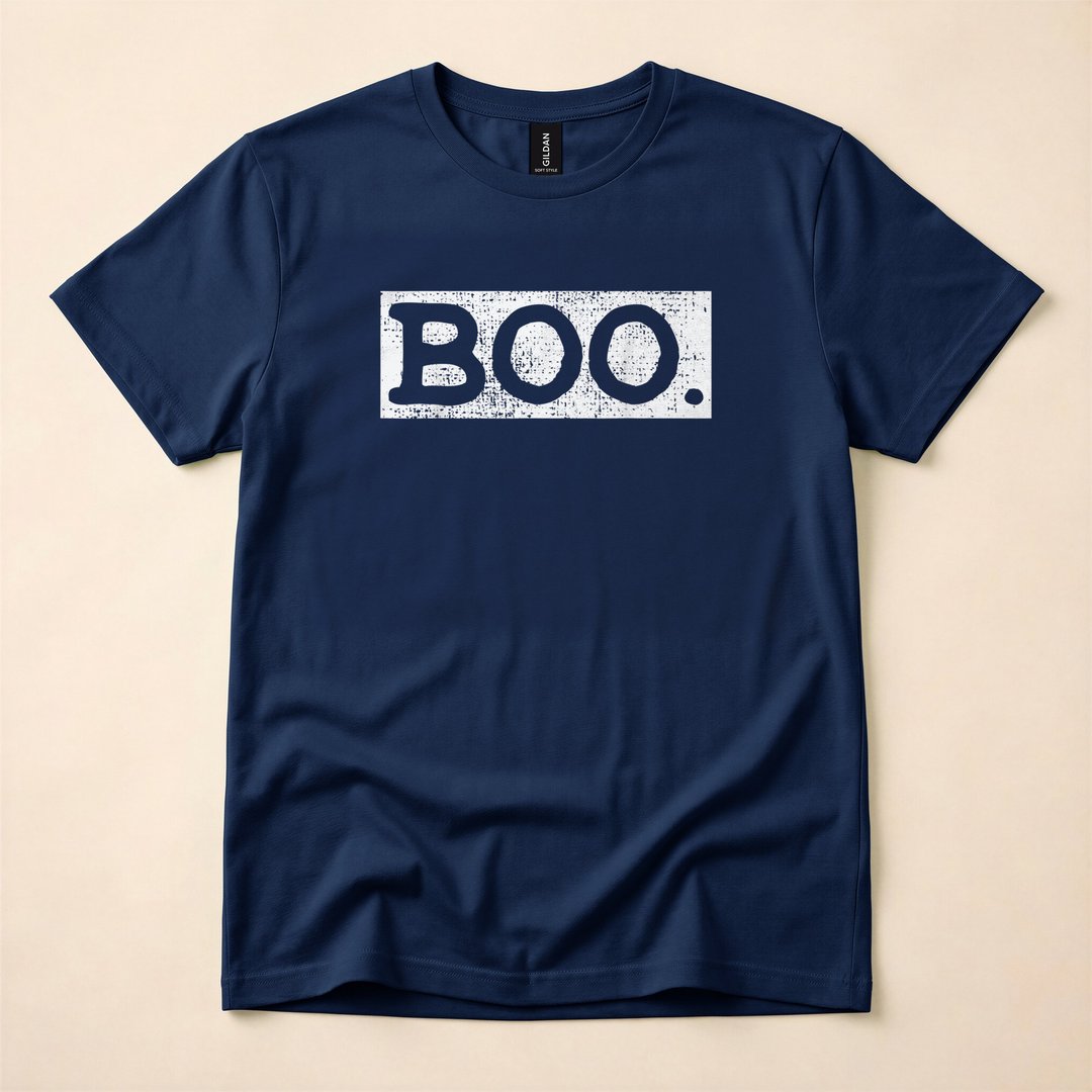 Vintage Boo Retro Halloween Ghost T-Shirt - photo 2