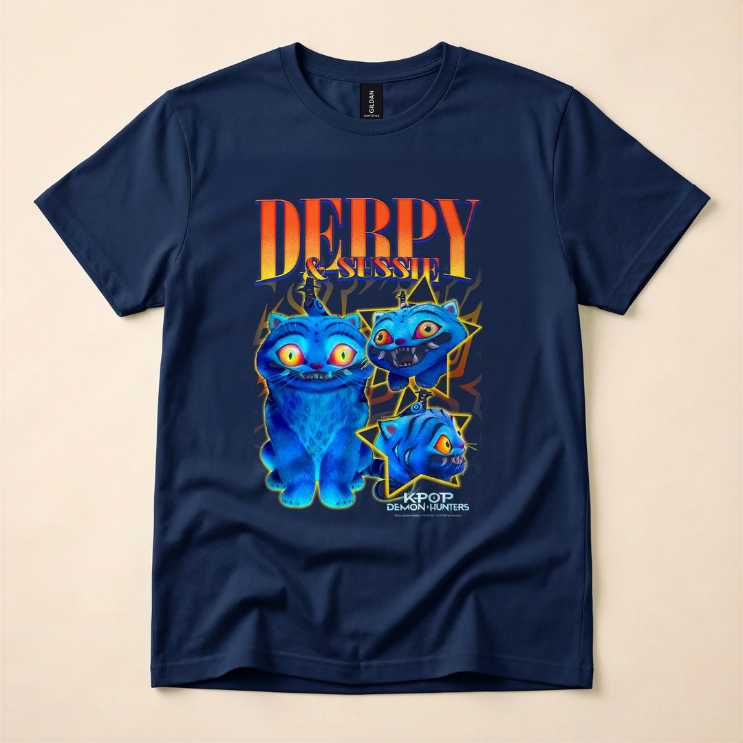 Derpy and Sussie Y2K Halloween Poster T-Shirt - photo 2