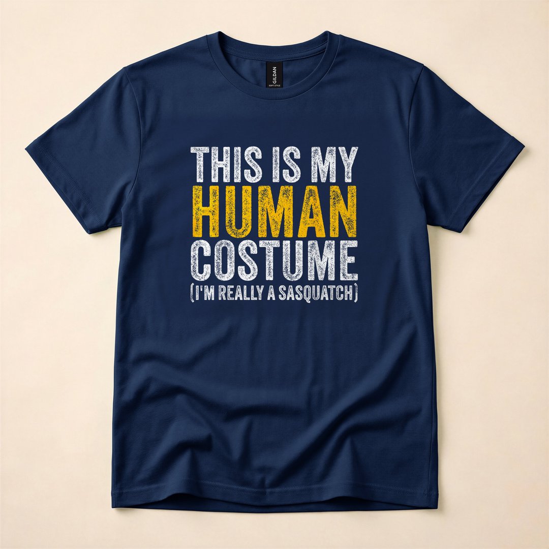 This Is My Human Costume I'm Really a Sasquatch T-Shirt - photo 2