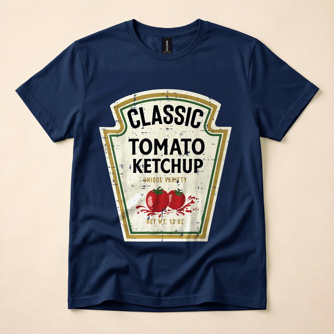 Ketchup Halloween Matching Food Costume T-Shirt - photo 2