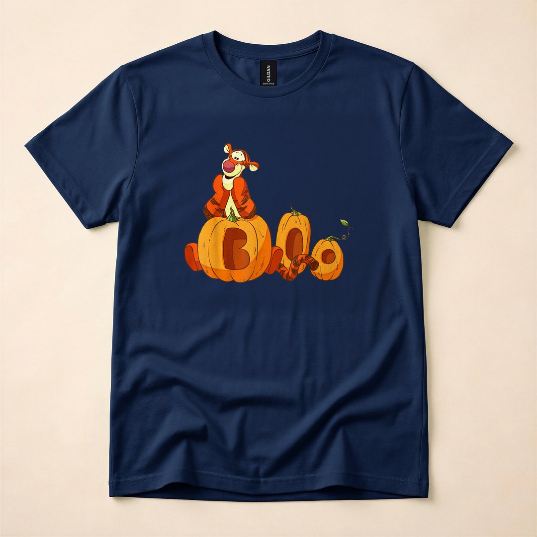 Tigger Boo and Pumpkins Disney Halloween T-Shirt - photo 2