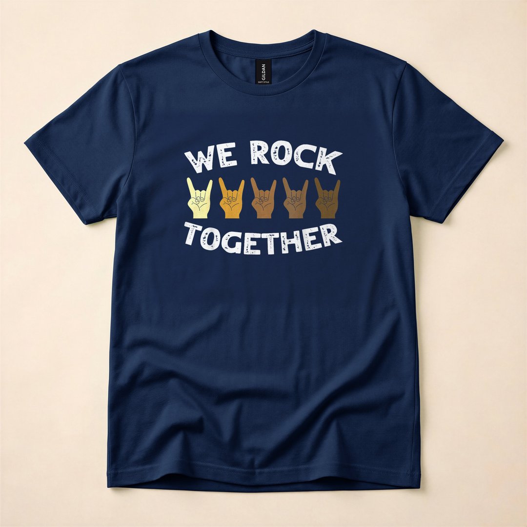 We Rock Together Rocker Skeleton Hand T-Shirt - photo 2