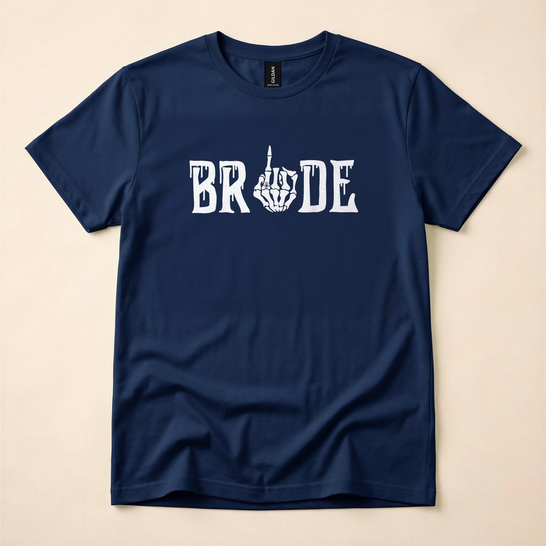 Gothic Skeleton Bride Just Married Halloween T-Shirt - photo 2