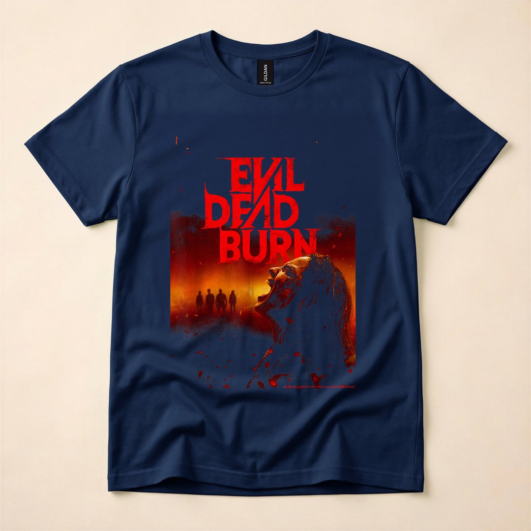 Evil Dead Burn Horror Movie Poster Halloween T-Shirt - photo 2