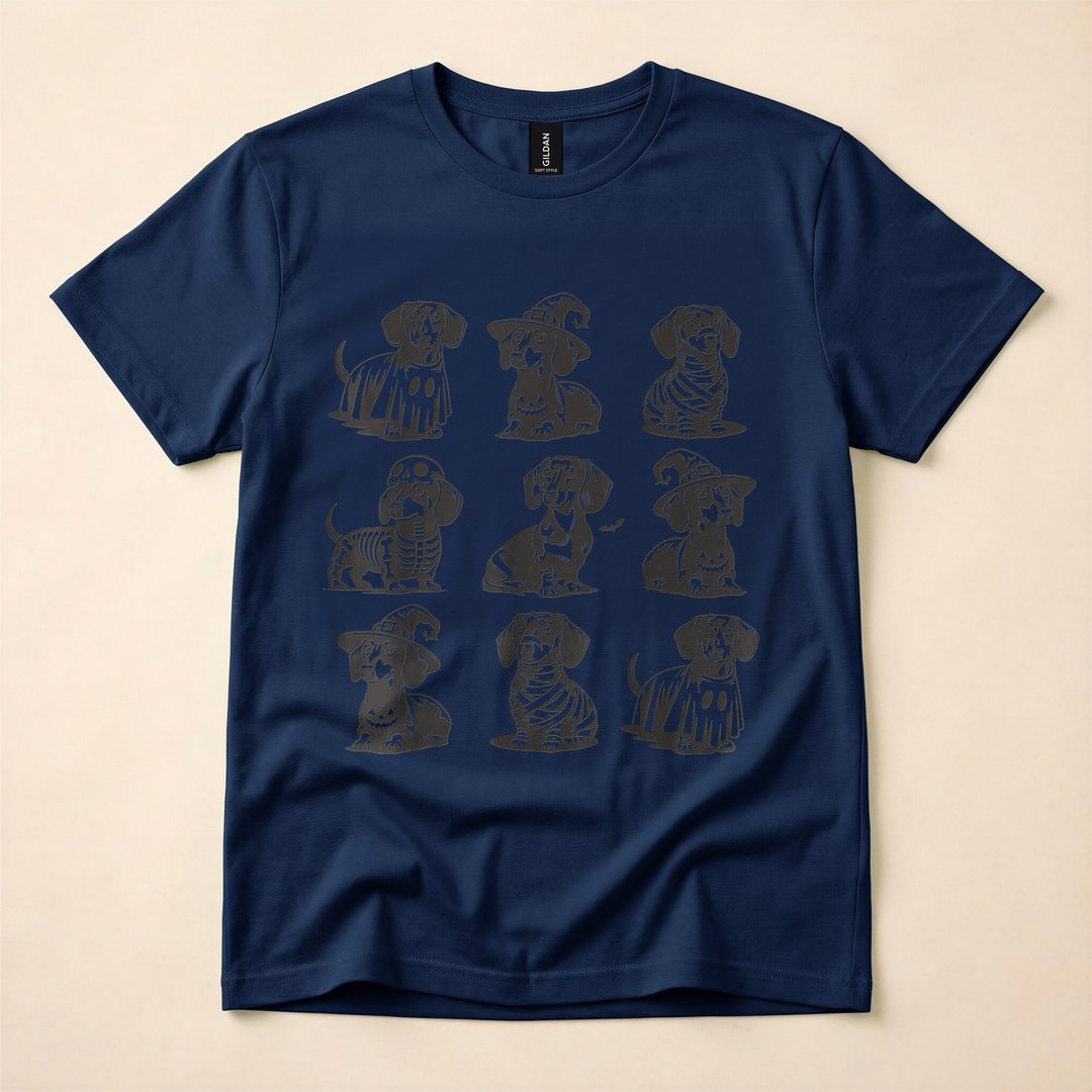 Dachshund Halloween Spooky Wiener Dog T-Shirt - photo 2