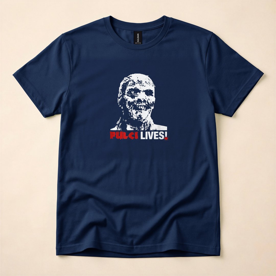 Fulci Lives Zombie Horror Movie Halloween T-Shirt - photo 2