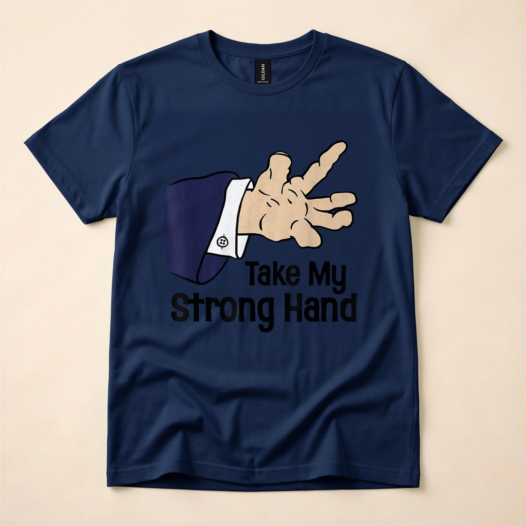Take My Strong Hand Funny Skeleton Halloween T-Shirt - photo 2