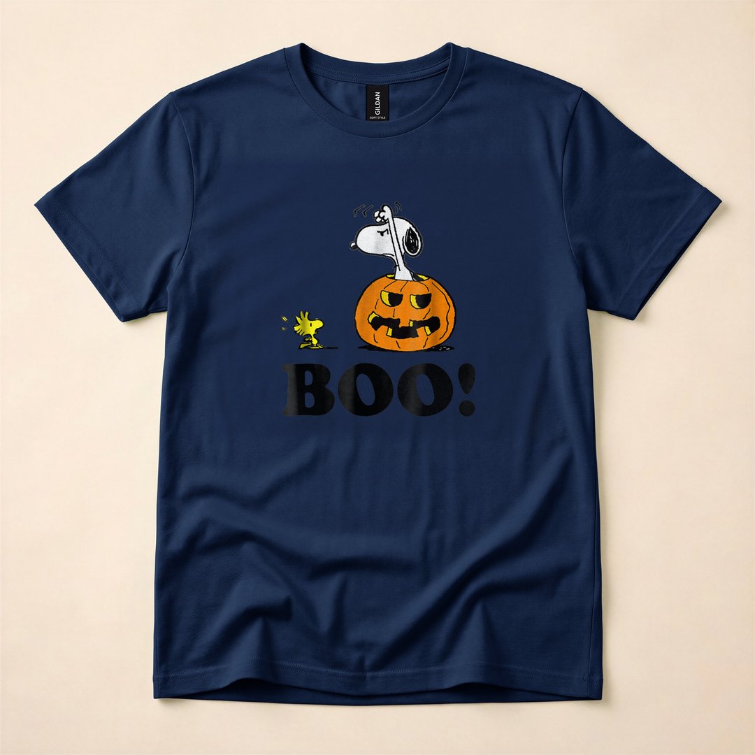 Peanuts Snoopy and Woodstock BOO Halloween T-Shirt - photo 2