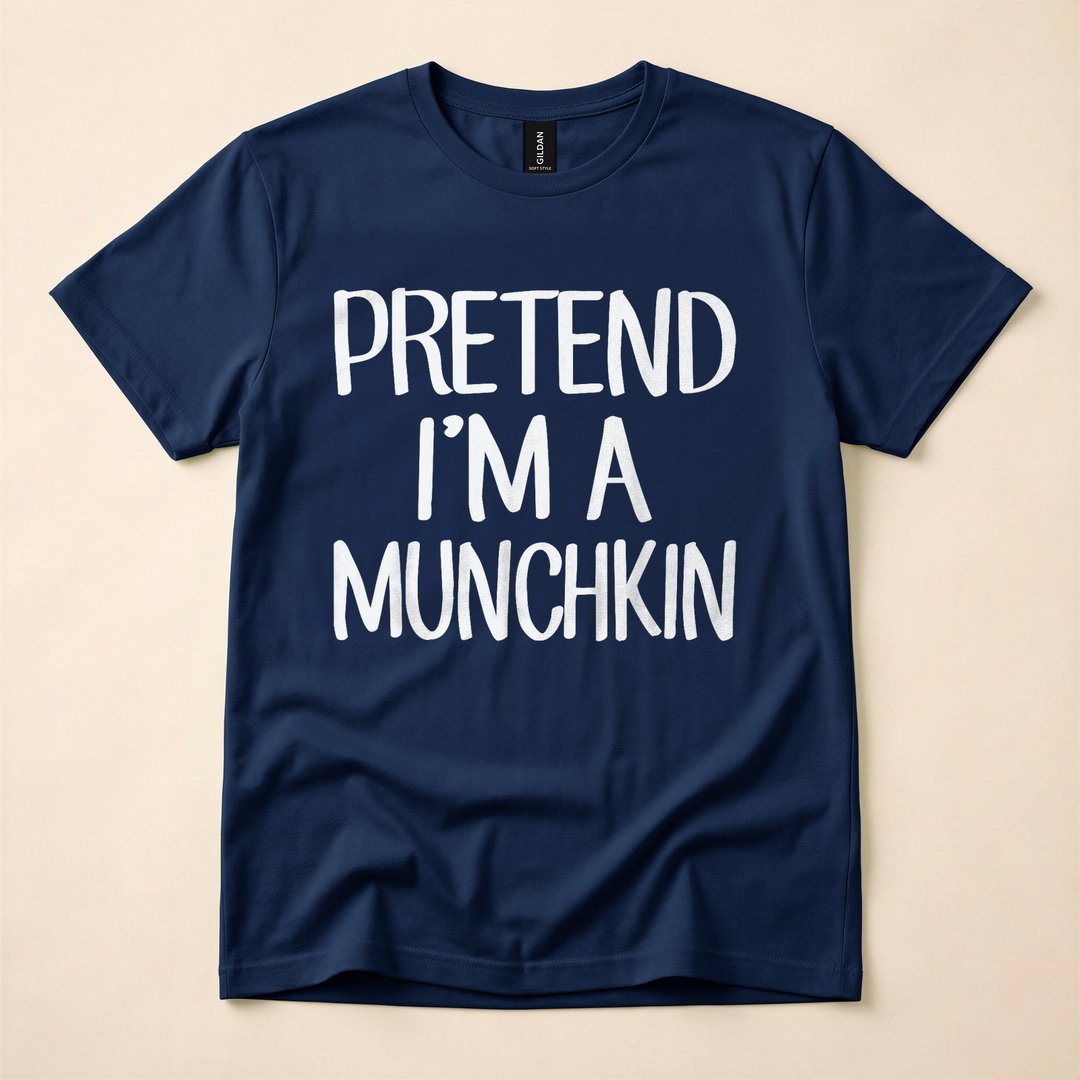 Pretend I'm a Munchkin Lazy Halloween Costume T-Shirt - photo 2