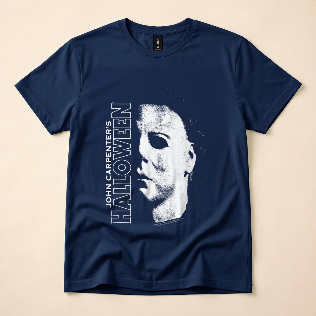 Michael Myers Large Face Horror Halloween T-Shirt - photo 2