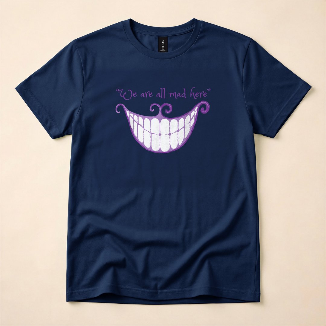 We're All Mad Here Cheshire Cat Halloween Costume T-Shirt - photo 2