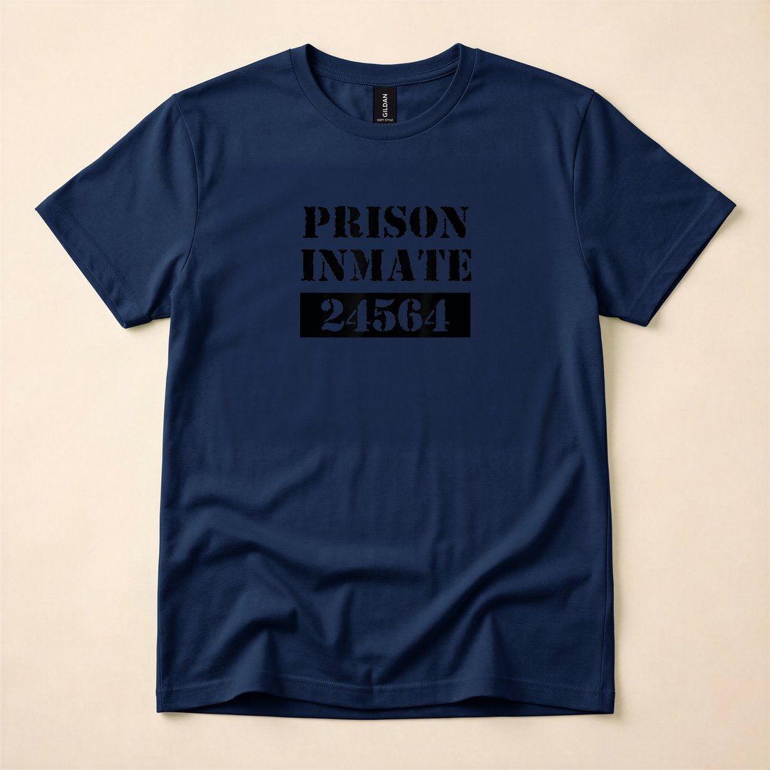 Prisoner Inmate Orange Jumpsuit Halloween Costume T-Shirt - photo 2
