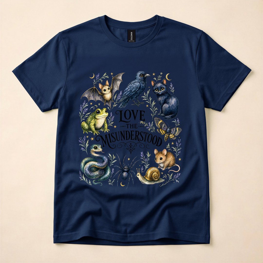 Love the Misunderstood Bat Raven Spider Spooky T-Shirt - photo 2