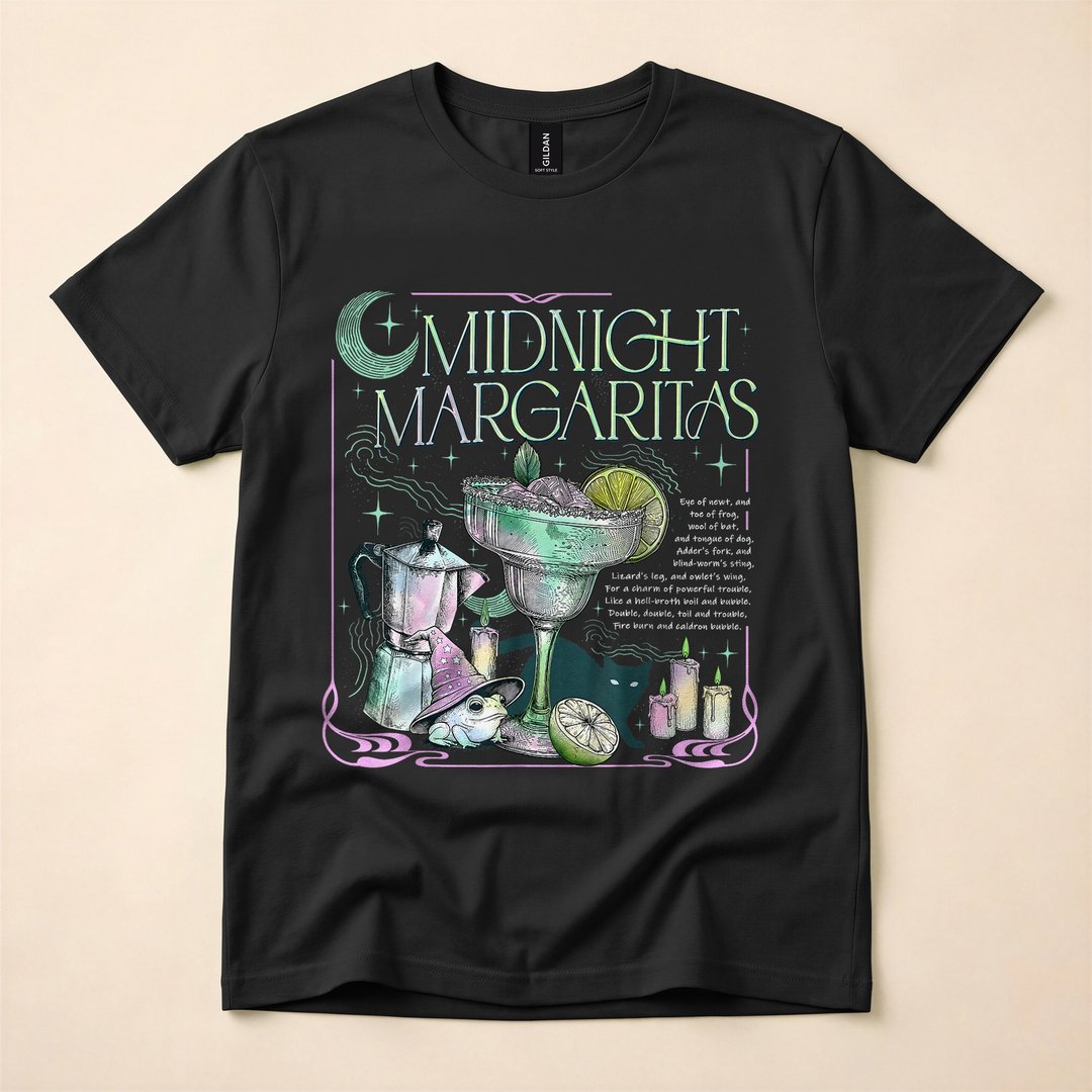 Midnight Margaritas Practical Magic Witch T-Shirt