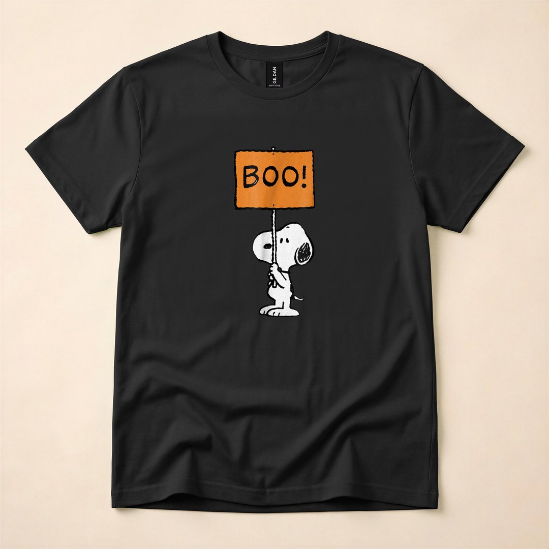Snoopy Boo Ghost Peanuts Halloween T-Shirt