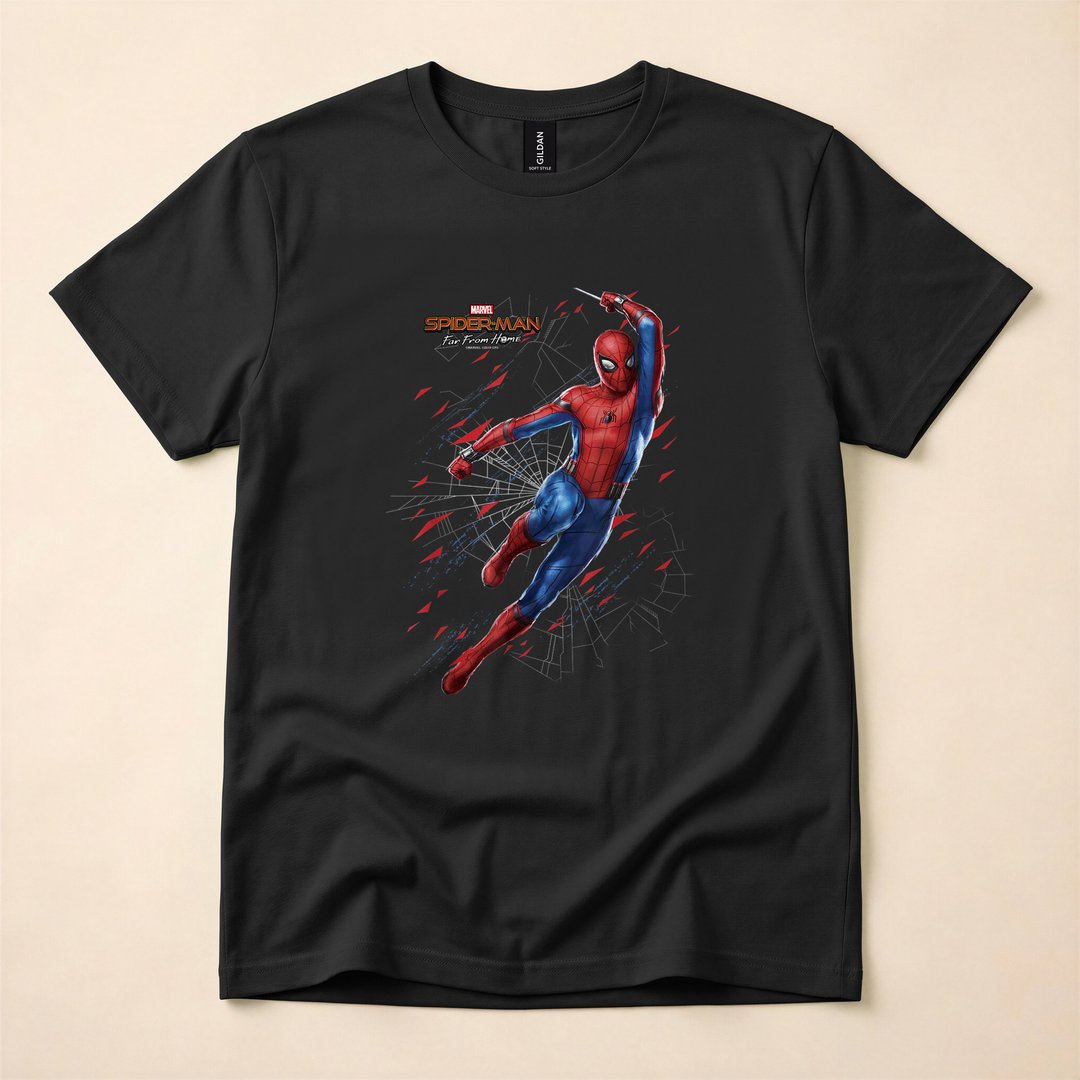 Spider-Man Far From Home Shattered Portrait T-Shirt