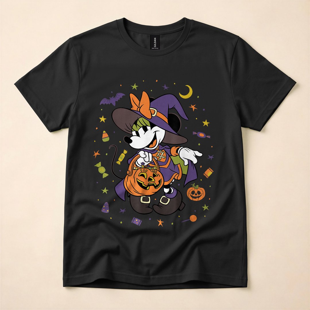 Minnie Mouse Witch Trick-or-Treat Icons T-Shirt
