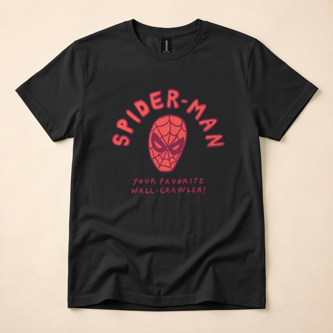 Spider-Man Hand-Drawn Mask Wall-Crawler T-Shirt - photo 3