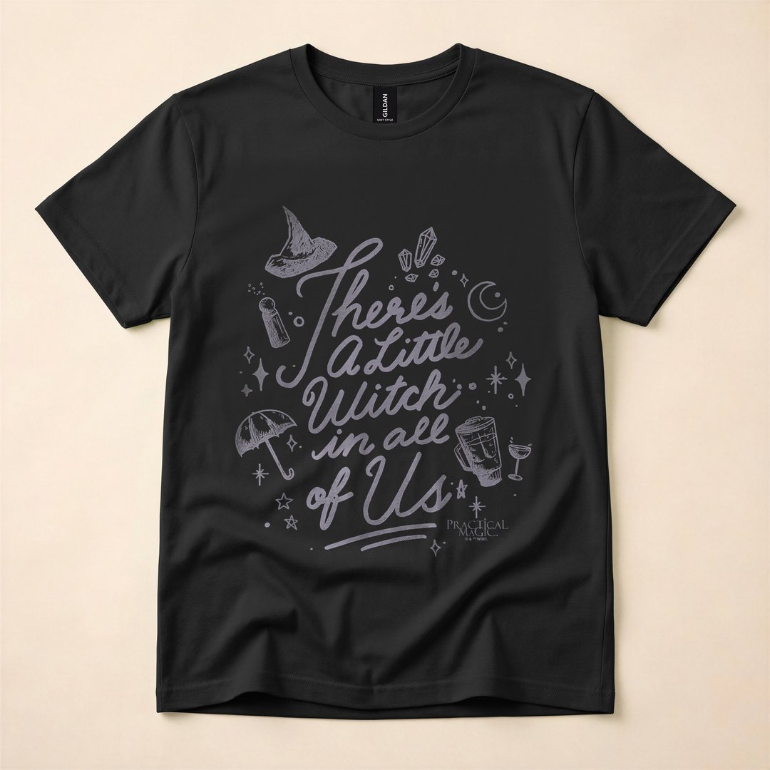 A Little Witch in All of Us Spooky Quote T-Shirt