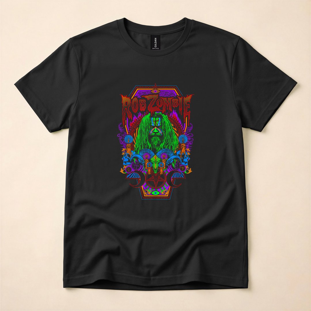 Rob Zombie Necrocolor Neon Horror T-Shirt