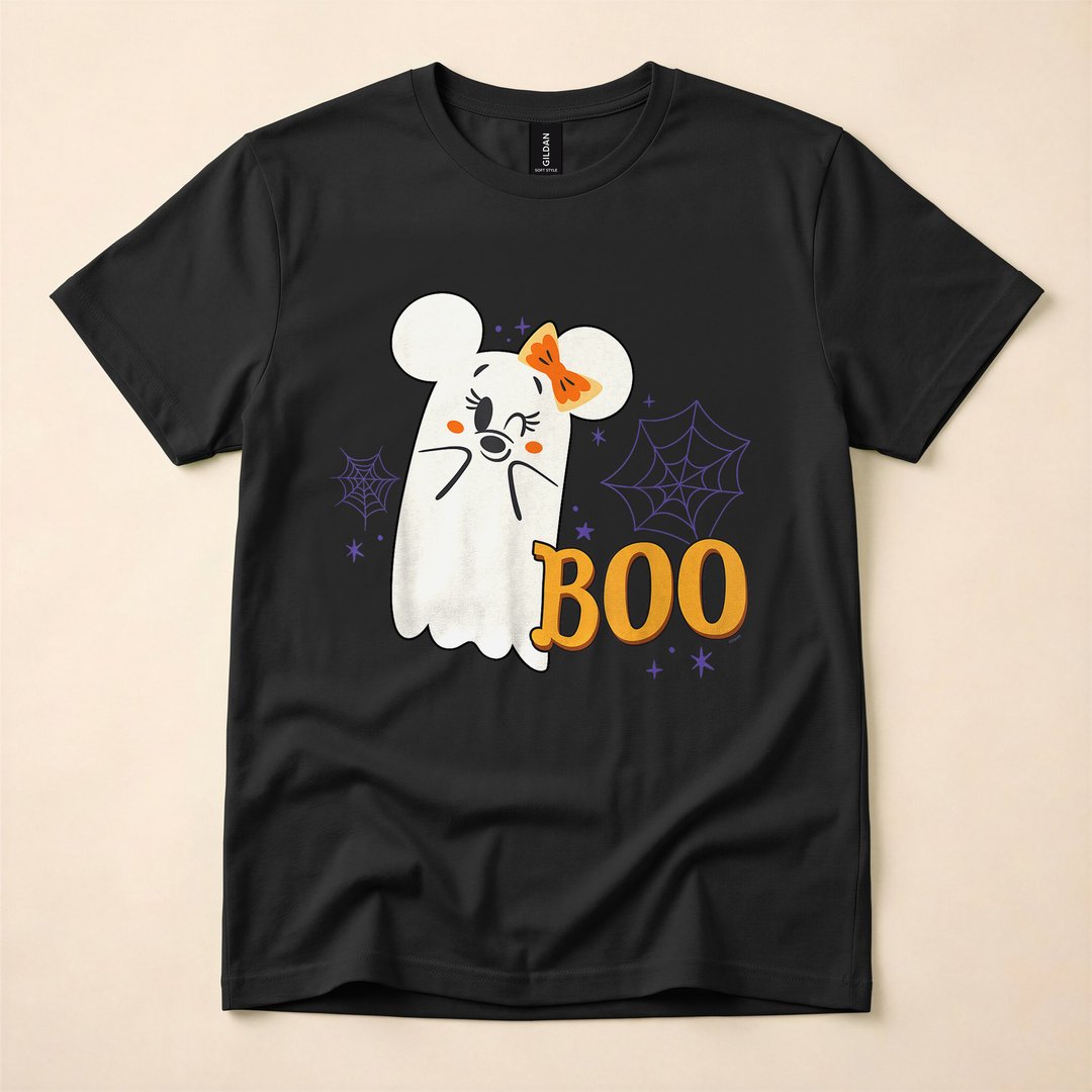 Minnie Mouse Little Ghost Boo Cute Halloween T-Shirt