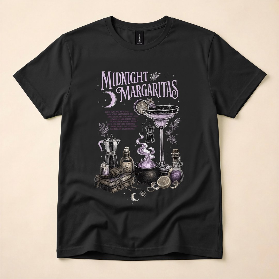 Midnight Margaritas Practical Magic Witch Halloween T-Shirt