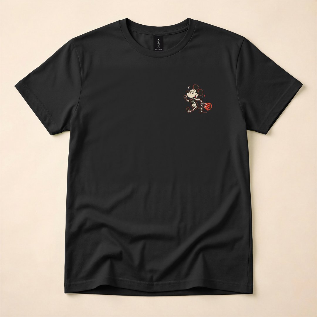 Mickey Mouse Skeleton Trick or Treat Halloween T-Shirt - photo 1