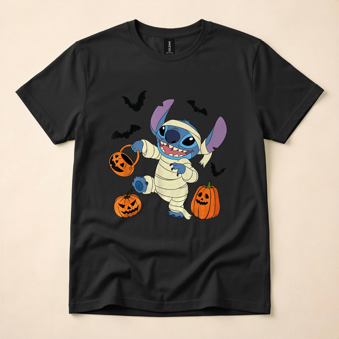 Lilo & Stitch Funny Mummy Costume Halloween T-Shirt - photo 3
