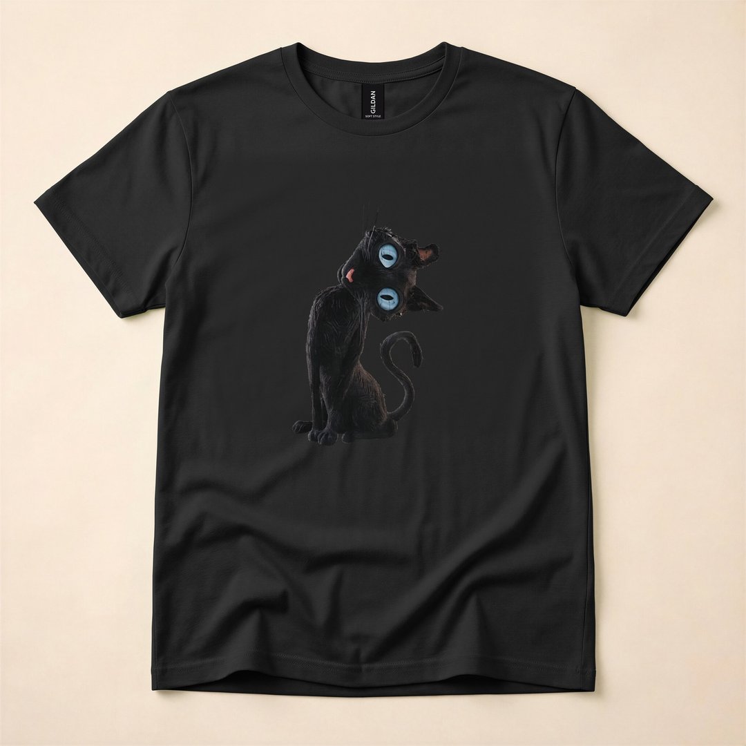 Creepy Cute Cat Coraline Meme Halloween T-Shirt - photo 3
