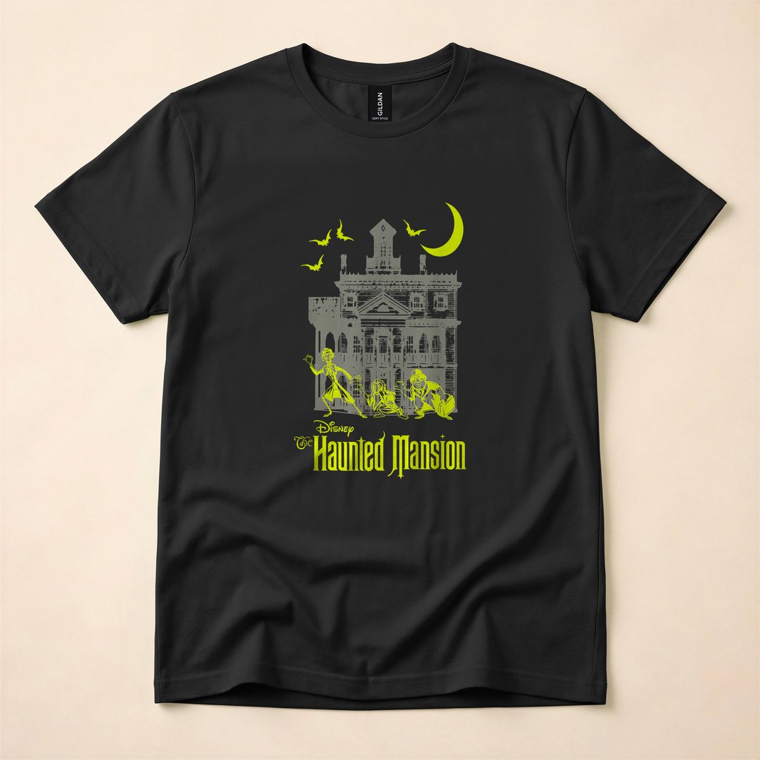Haunted Mansion Hitchhiking Ghosts Silhouette T-Shirt - photo 1