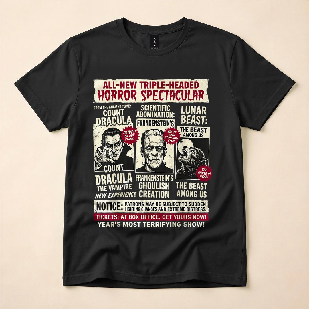 Frankenstein Horror Movie Monster Vintage Halloween T-Shirt - photo 1